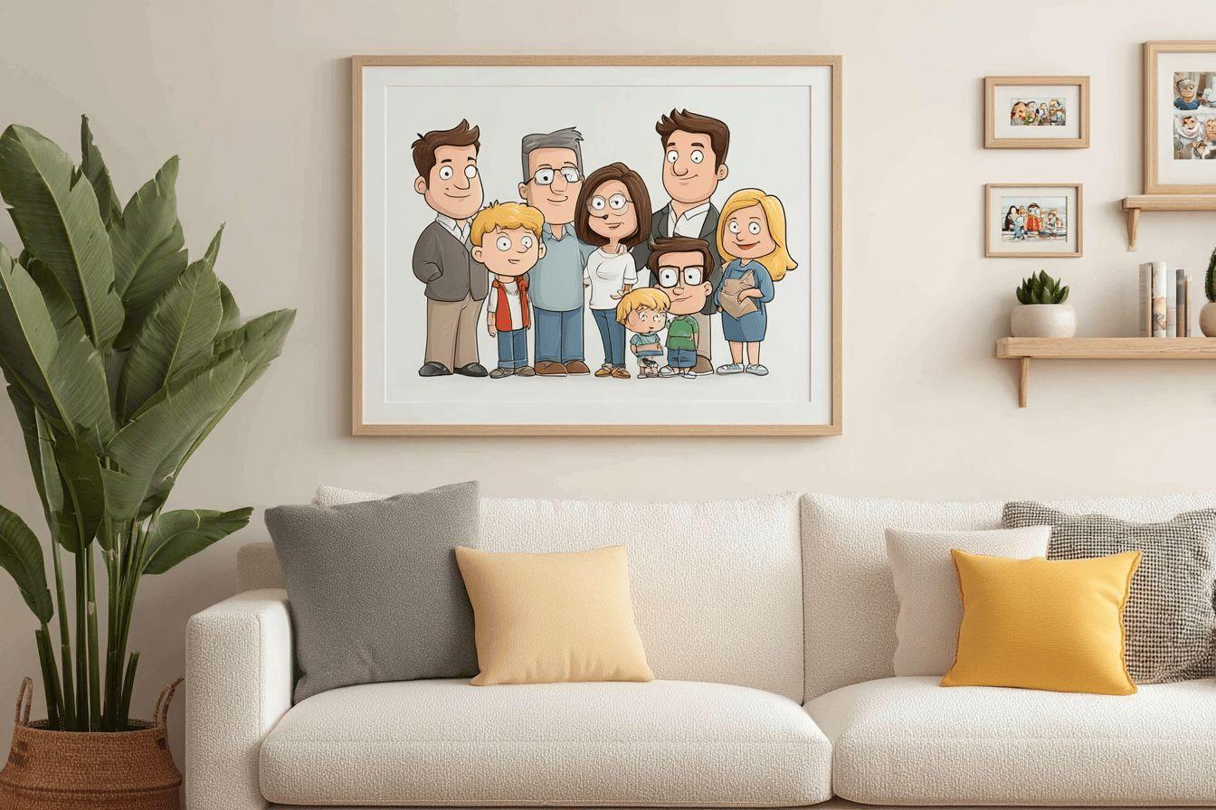 portrait famille personnalisé